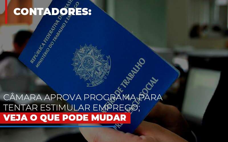 Camara Aprova Programa Para Tentar Estimular Emprego Veja O Que Pode Mudar - Contabilidade em Goiânia - GO | Oritec Contabilidade